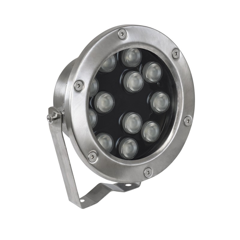 GloboStar® UNDERWATER-JERRY 90425 Υποβρύχιο Επιφανειακό Φωτιστικό Σποτ Ειδικό για Σιντριβάνια - Πισίνες - Τζακούζι LED 12W 1020lm 30° DC 24V Αδιάβροχο IP68 Μ14.5 x Π7 x Υ19cm RGBW DMX512 - Ανοξείδωτο Ατσάλι SS304 - 3 Χρόνια Εγγύηση