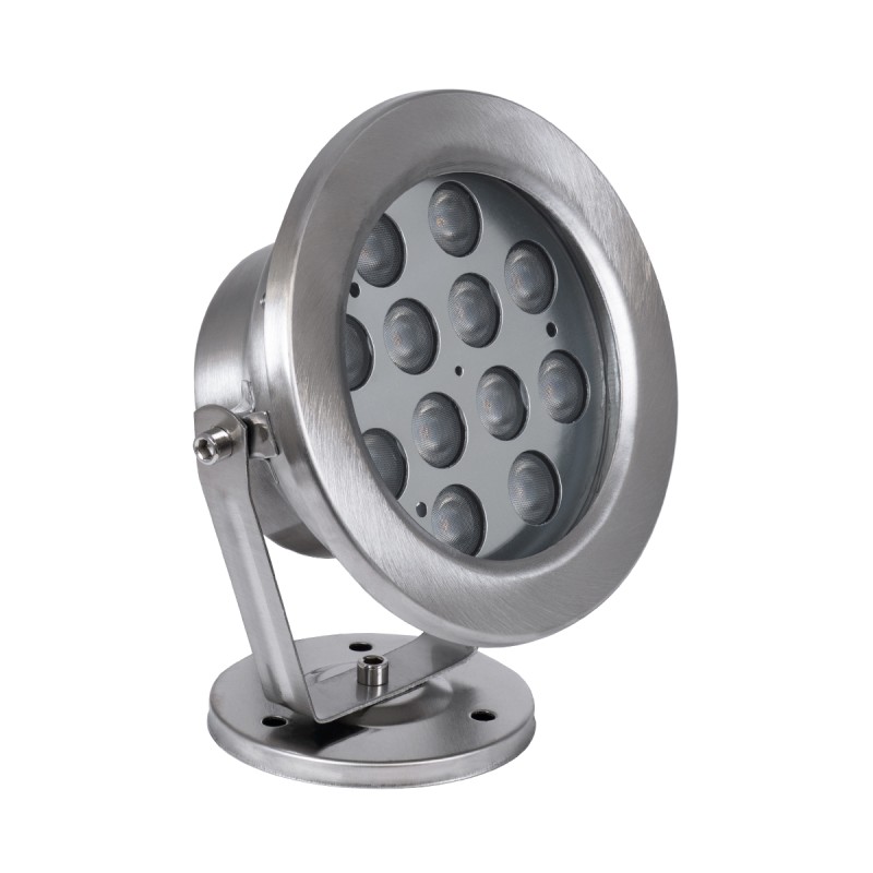 GloboStar® UNDERWATER-DENIS 90430 Υποβρύχιο Επιφανειακό Φωτιστικό Σποτ Ειδικό για Σιντριβάνια - Πισίνες - Τζακούζι LED 12W 1200lm 30° DC 24V Αδιάβροχο IP68 Μ14.5 x Π7 x Υ17cm Ψυχρό Λευκό 6000K - Ανοξείδωτο Ατσάλι SS304 - 3 Χρόνια Εγγύηση