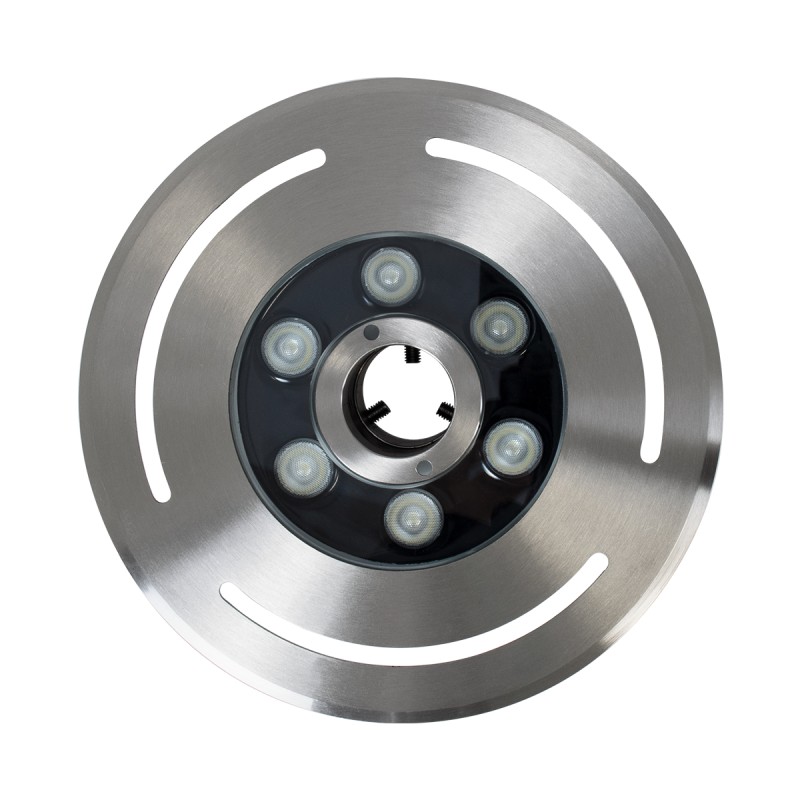 GloboStar® UNDERWATER-DENIS 90434 Υποβρύχιο Χωνευτό Φωτιστικό Σποτ Ειδικό για Σιντριβάνια - Πισίνες - Τζακούζι LED 9W 765lm 30° DC 24V Αδιάβροχο IP68 Φ21 x Υ7.5cm RGBW DMX512 - Ανοξείδωτο Ατσάλι SS304 - 3 Years Warranty