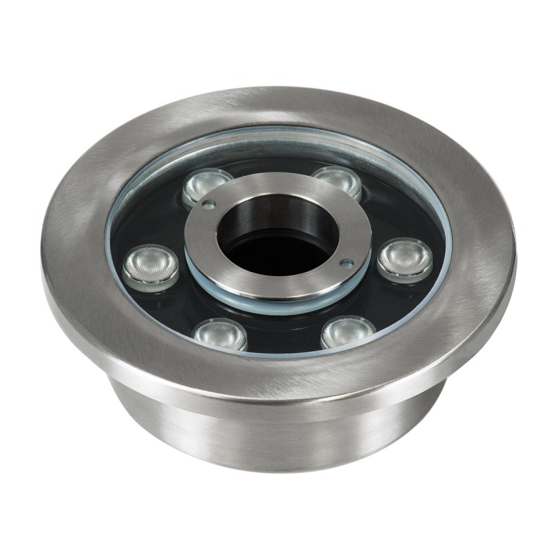 GloboStar® UNDERWATER-DENIS 90437 Υποβρύχιο Χωνευτό Φωτιστικό Σποτ Ειδικό για Σιντριβάνια - Πισίνες - Τζακούζι LED 9W 765lm 30° DC 24V Αδιάβροχο IP68 Φ16.7 x Υ7.5cm RGBW DMX512 - Ανοξείδωτο Ατσάλι SS304 - 3 Years Warranty