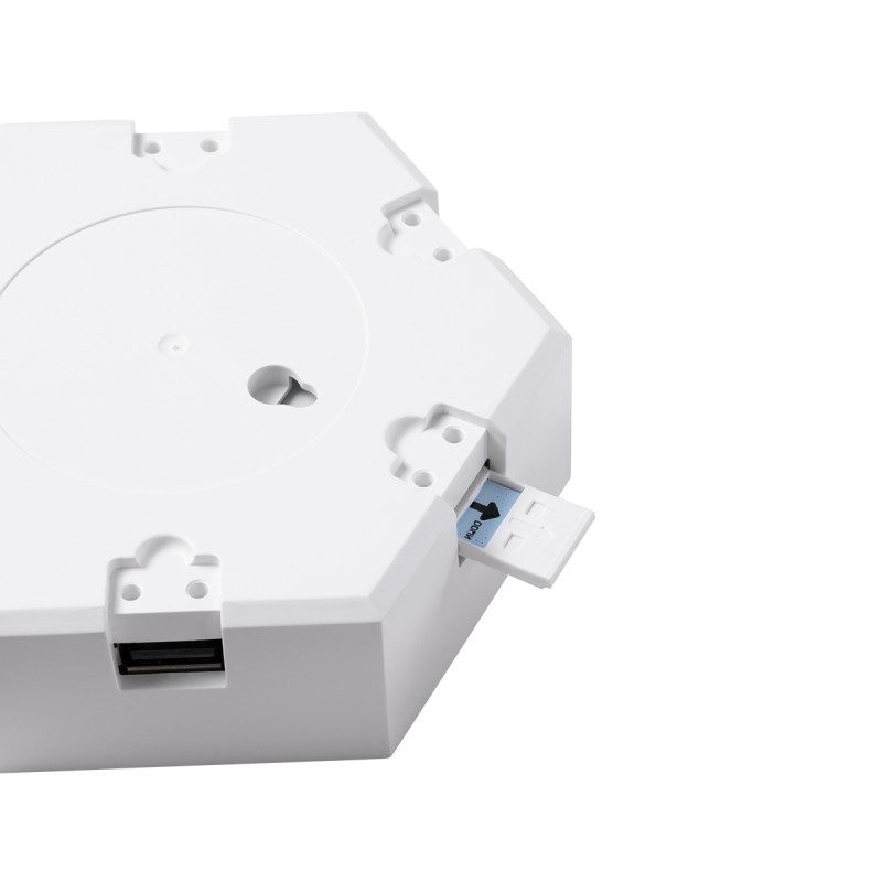 GloboStar® DIGIOCTA 90447 Σετ 3 Ψηφιακων LED RGB Φωτιστικών Κυψελών με Ψηφιακό Controller με WiFi Smart APP & Ασύρματο Χειριστήριο RF 2.4Ghz - LED SMD 5050 4.5W/Σετ 42PIXEL/Σετ 360lm/Σετ 120° DC 5V με USB 2.0 IP20 Πολύχρωμο RGB - Dimmable - Μ10.5 x Π1