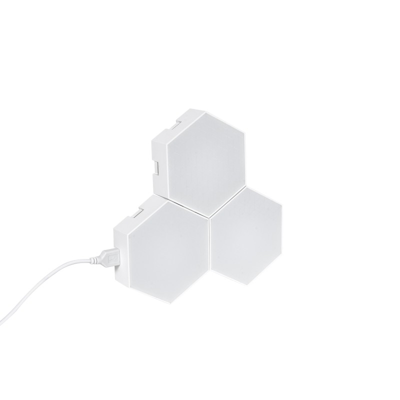 GloboStar® DIGIOCTA 90447 Σετ 3 Ψηφιακων LED RGB Φωτιστικών Κυψελών με Ψηφιακό Controller με WiFi Smart APP & Ασύρματο Χειριστήριο RF 2.4Ghz - LED SMD 5050 4.5W/Σετ 42PIXEL/Σετ 360lm/Σετ 120° DC 5V με USB 2.0 IP20 Πολύχρωμο RGB - Dimmable - Μ10.5 x Π1