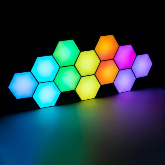 GloboStar® DIGIOCTA 90449 Σετ 12 Ψηφιακων LED RGB Φωτιστικών Κυψελών με Ψηφιακό Controller με WiFi Smart APP & Ασύρματο Χειριστήριο RF 2.4Ghz - LED SMD 5050 18W/Σετ 168PIXEL/Σετ 1440lm/Σετ 120° DC 5V με USB 2.0 IP20 Πολύχρωμο RGB - Dimmable - Μ10.5 x GloboStar® DIGIOCTA 90449 Σετ 12 Ψηφιακων LED RGB Φωτιστικών Κυψελών με Ψηφιακό Controller με WiFi Smart APP & Ασύρματο Χειριστήριο RF 2.4Ghz - LED SMD 5050 18W/Σετ 168PIXEL/Σετ 1440lm/Σετ 120° DC 5V με USB 2.0 IP20 Πολύχρωμο RGB - Dimmable - Μ10.5 x