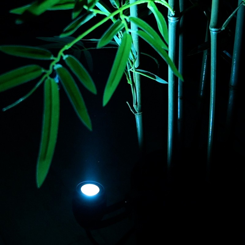 GloboStar® TREELIGHT-TREEGAL 90463 Σποτ Φωτισμού Ειδικό για Φυτά - Δέντρα με Βάση Μπετού & Κορμού LED 3W 315lm 15° DC 24V Αδιάβροχο IP67 Φ5 x Υ14.7cm Μπλε - Γκρι Ανθρακί - 3 Years Warranty