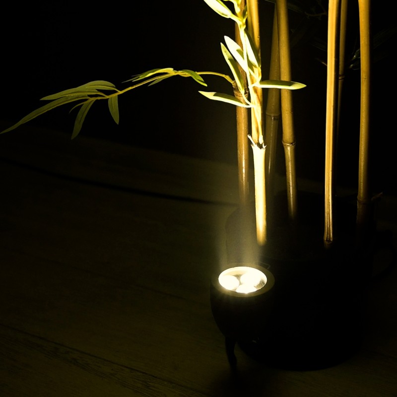 GLOBOSTAR® TREELIGHT-TREESPO 90465 Σποτ Φωτισμού για Φυτά - Δέντρα LED 6W 660lm 15° DC 24V Αδιάβροχο IP65 Θερμό Λευκό 2700K Dimmable - Γκρι Ανθρακί - Μ6.6 x Π9 x Υ12cm - 3 Χρόνια Εγγύηση