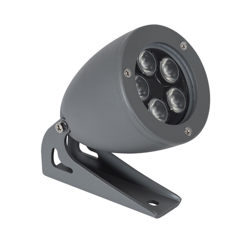 GLOBOSTAR® TREELIGHT-TREESPO 90469 Σποτ Φωτισμού για Φυτά - Δέντρα LED 12W 1320lm 15° DC 24V Αδιάβροχο IP65 Θερμό Λευκό 2700K Dimmable - Γκρι Ανθρακί - Μ9 x Π11 x Υ9cm - 3 Χρόνια Εγγύηση