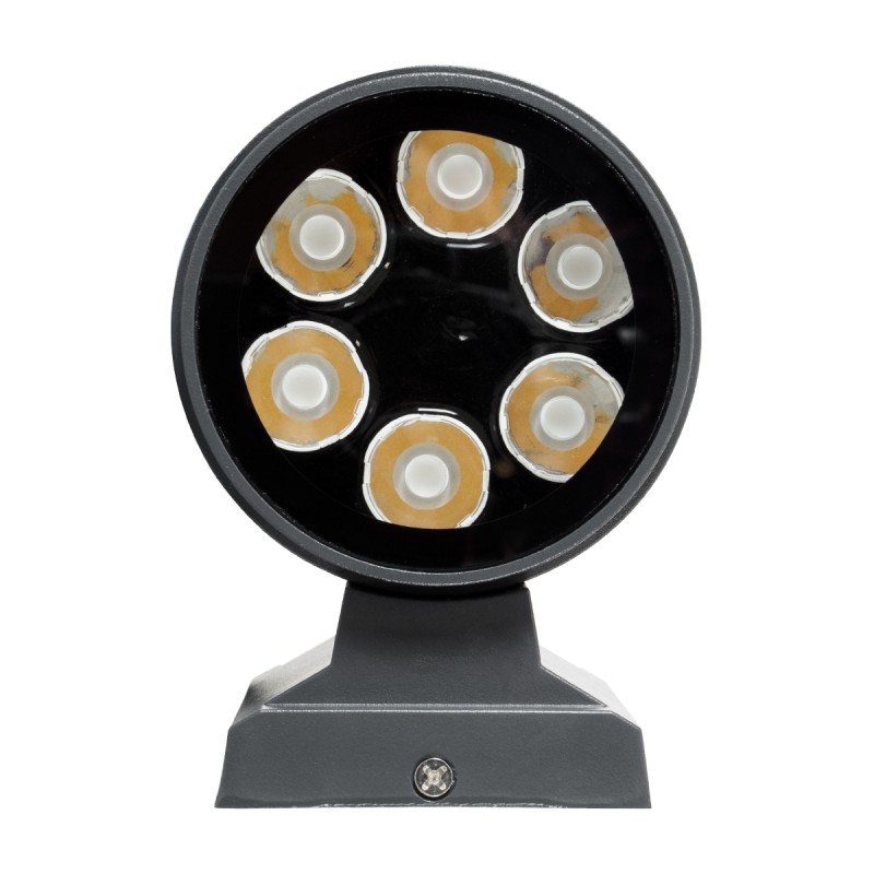 GloboStar® WALLLIGHT-SONA 90481 Φωτιστικό Τοίχου - Απλίκα LED 12W 1080lm 5° DC 24V Αδιάβροχο IP67 Μ9.5 x Π13 x Υ11cm Θερμό Λευκό 2700K - Γκρι Ανθρακί - 3 Years Warranty