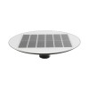 GLOBOSTAR® PARK 90500 Φωτιστικό Κεφαλής Post Top Πλατείας/Πάρκου LED 25W 2000lm 120° με Ενσωματωμένο Φωτοβολταϊκό Panel 6V 20W & Επαναφορτιζόμενη Μπαταρία Li-ion 3.2V 25000mAh με Αισθητήρα Ημέρας-Νύχτας Αδιάβροχο IP65 Ψυχρό Λευκό 6000K - Γκρι Ανθρακί
