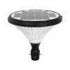 GLOBOSTAR® SQUARE 90503 Φωτιστικό Κεφαλής Post Top Πλατείας/Πάρκου/Κήπου LED 40W 1600lm 120° DC 5V με Ενσωματωμένο Φωτοβολταϊκό Panel 5V 25W & Επαναφορτιζόμενη Μπαταρία Li-ion 3.2V 30000mAh με Αισθητήρα Κίνησης-Ημέρας-Νύχτας Αδιάβροχο IP65 Θερμό Λευκό