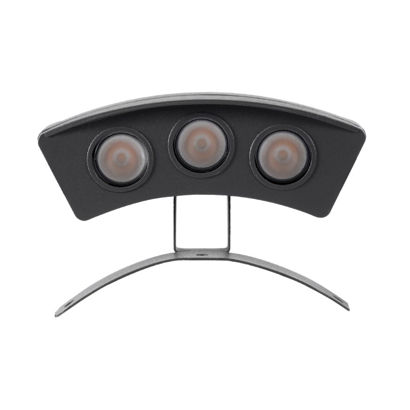 GLOBOSTAR® TREELIGHT-PLANTE 90514 Κυρτή Μπάρα Φωτισμού Wall Washer για Φυτά - Δέντρα LED 3W 315lm 15° DC 24V Αδιάβροχο IP65 Πορτοκαλί 2200K Dimmable - Γκρι Ανθρακί - Μ11 x Π3 x Υ8cm - 3 Χρόνια Εγγύηση