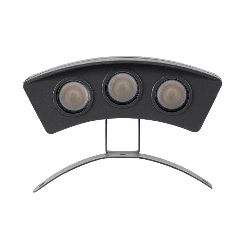 GloboStar® TREELIGHT-PLANTE 90516 Κυρτή Μπάρα Φωτισμού Wall Washer Ειδική για Φυτά - Δέντρα LED 3W 285lm 15° DC 24V Αδιάβροχο IP67 Μ11 x Π3 x Υ8.2cm Φυσικό Λευκό 4500K - Γκρι Ανθρακί - 3 Years Warranty