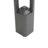 GLOBOSTAR® ΜΟΝΕΒΟΟ 90543 Φωτιστικό Κολωνάκι Κήπου LED 15W 1500lm 60° AC 220-240V Αδιάβροχο IP65 Θερμό Λευκό 2700K - Γκρι Ανθρακί - Μ12 x Π12 x Υ60.5cm - 3 Χρόνια Εγγύηση