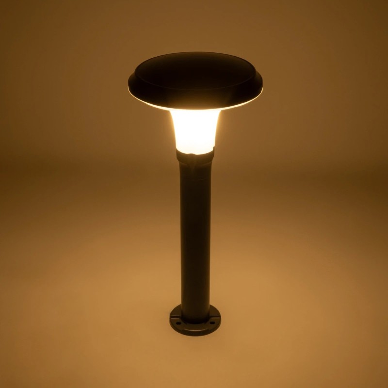 GLOBOSTAR® WHISPER 90548 Φωτιστικό Κολωνάκι Κήπου με Ντουί 1 x E27 AC 220-240V Αδιάβροχο IP65 - Γκρι Ανθρακί - Μ27 x Π27 x Υ79cm