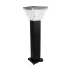 GLOBOSTAR® VEGGIE 90549 Φωτιστικό Κολωνάκι Κήπου με Ντουί 1 x E27 60° AC 220-240V Αδιάβροχο IP65 - Μαύρο - Μ20 x Π20 x Υ60cm - 2 Χρόνια Εγγύηση