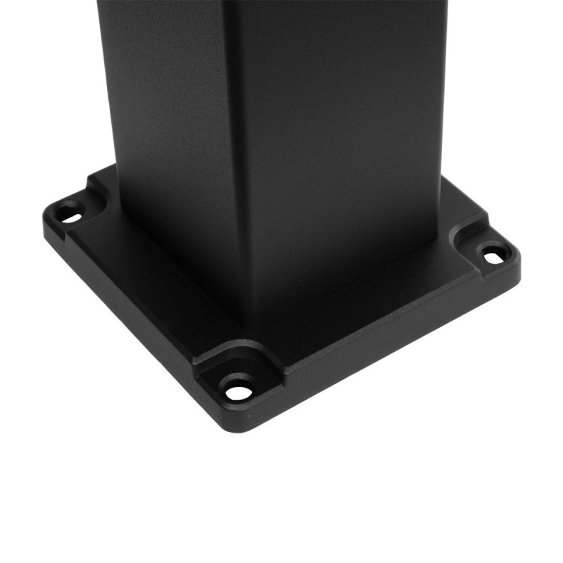 GLOBOSTAR® VEGGIE 90549 Φωτιστικό Κολωνάκι Κήπου με Ντουί 1 x E27 60° AC 220-240V Αδιάβροχο IP65 - Μαύρο - Μ20 x Π20 x Υ60cm - 2 Χρόνια Εγγύηση