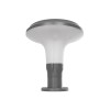 GLOBOSTAR® WHISPER 90553 Φωτιστικό Κολωνάκι Κήπου με Ντουί 1 x E27 AC 220-240V Αδιάβροχο IP65 - Γκρι Ανθρακί - Μ27 x Π27 x Υ29cm