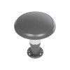 GLOBOSTAR® WHISPER 90553 Φωτιστικό Κολωνάκι Κήπου με Ντουί 1 x E27 AC 220-240V Αδιάβροχο IP65 - Γκρι Ανθρακί - Μ27 x Π27 x Υ29cm
