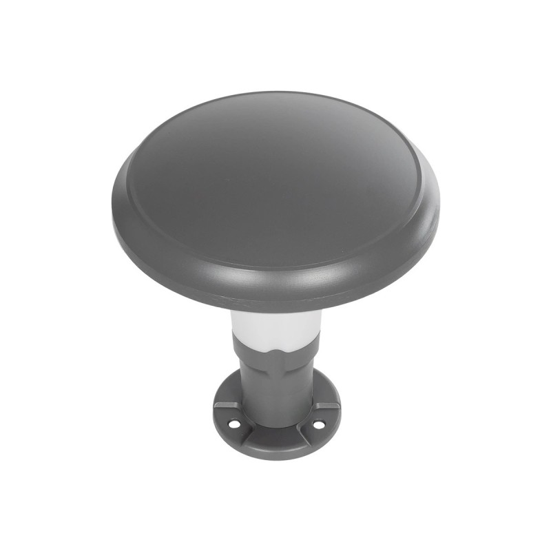 GLOBOSTAR® WHISPER 90553 Φωτιστικό Κολωνάκι Κήπου με Ντουί 1 x E27 AC 220-240V Αδιάβροχο IP65 - Γκρι Ανθρακί - Μ27 x Π27 x Υ29cm
