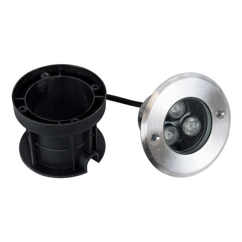 GloboStar® UNDERWATER-JULIA 90563 Υποβρύχιο Χωνευτό Φωτιστικό Σποτ Ειδικό για Σιντριβάνια LED 3W 285lm 15° DC 24V Αδιάβροχο IP68 Φ10 x Υ7.5cm Φυσικό Λευκό 4500K - Ανοξείδωτο Ατσάλι - 3 Χρόνια Εγγύηση