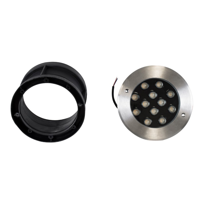 GloboStar® UNDERWATER-JULIA 90569 Υποβρύχιο Χωνευτό Φωτιστικό Σποτ Ειδικό για Σιντριβάνια LED 12W 1140lm 15° DC 24V Αδιάβροχο IP68 Φ18 x Υ11.2cm Φυσικό Λευκό 4500K - Ανοξείδωτο Ατσάλι - 3 Χρόνια Εγγύηση