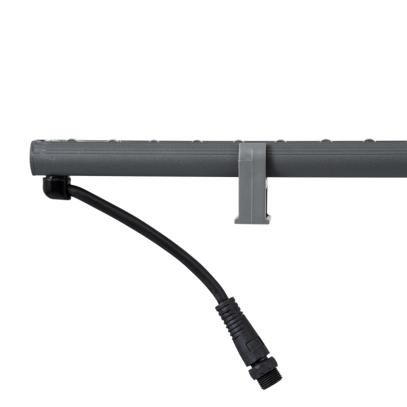 GLOBOSTAR® WASHER-STELLAR 90575 Μπάρα Φωτισμού Wall Washer LED 12W 1080lm 30° DC 24V Αδιάβροχο IP65 Θερμό Λευκό 2700K Dimmable - Γκρι Ανθρακί - Μ100 x Π2 x Υ1.8cm - 3 Χρόνια Εγγύηση