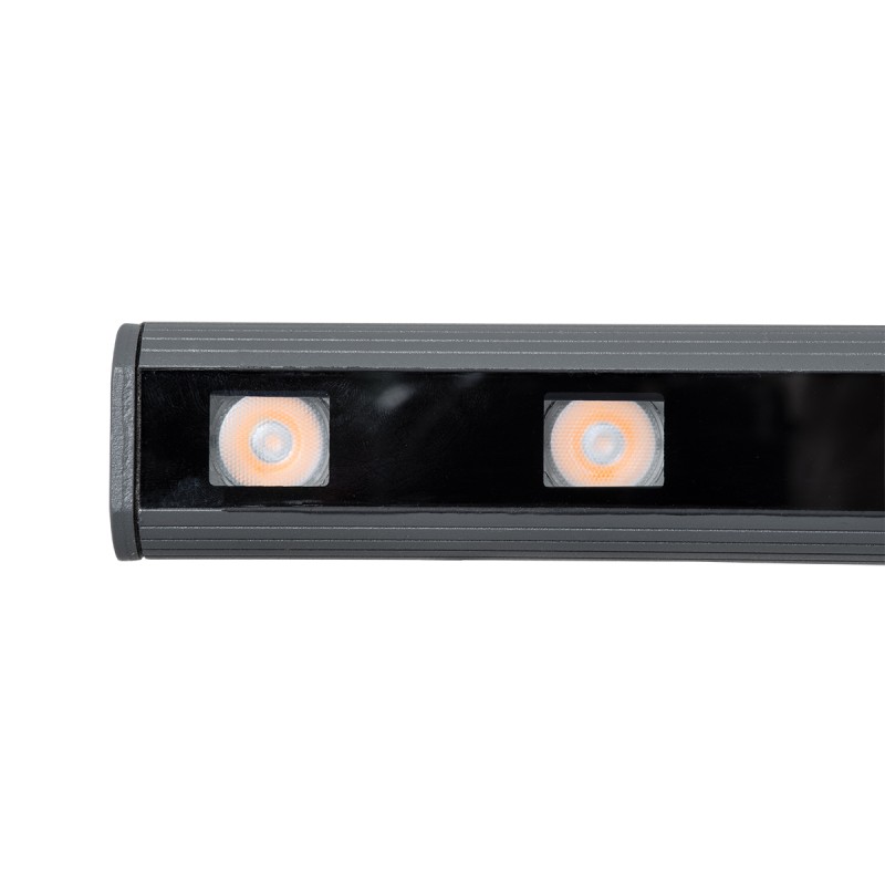 GLOBOSTAR® WASHER-PANDA 90578 Μπάρα Φωτισμού Wall Washer LED 18W 1620lm 15° DC 24V Αδιάβροχο IP65 Πορτοκαλί 2200K Dimmable - Γκρι Ανθρακί - Μ100 x Π4 x Υ3.5cm - 3 Χρόνια Εγγύηση