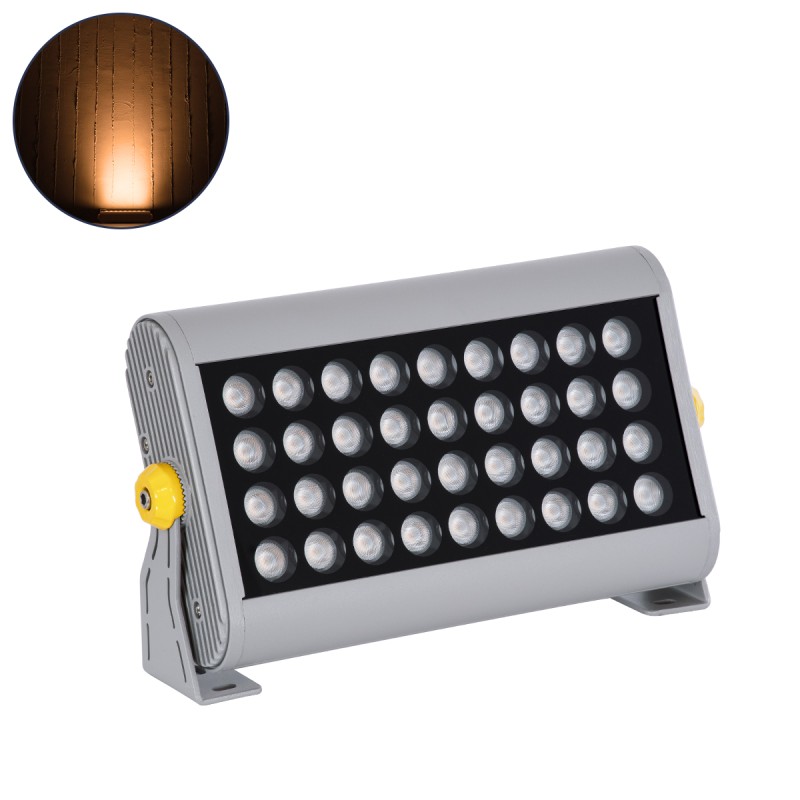 GloboStar® WASHER-PANDA 90583 Μπάρα Φωτισμού Ultra Slim Wall Washer LED 36W 3240lm 15° DC 24V Αδιάβροχο IP67 Μ100 x Π4 x Υ3.5cm Θερμό Λευκό 2700K - Γκρι Ανθρακί - 3 Χρόνια Εγγύηση