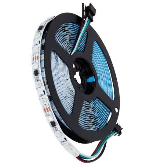 GLOBOSTAR® DIGIPRO 90589 Ψηφιακή Pixel Addressable Ταινία LED 14.4W/m 1152lm/m 120° DC 12V IP20 60 x SMD5050 Chip/m 20 x Pixel/m Πολύχρωμο RGB Dimmable SPI/TTL Protocol IC WS2811/UCS16703 - Μ500 x Π1 x Υ0.2cm - Ρολό 5 Μέτρων - 5 Χρόνια Εγγύηση