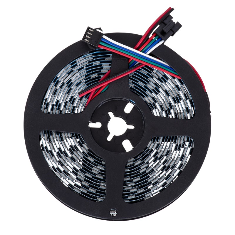 GloboStar® 90604 Digital Pixel Addressable Strip 4 PIN - Ψηφιακή Ταινία LED SMD 5050 14W/m 60LED/m 60PIXEL/m SPI/TTL Protocol IC TM1812 1152lm/m 120° DC 12V IP20 RGB - Μαύρο Σώμα - Μ5000 x Π10 x Υ2mm - Συσκευασία 5 Μέτρων - 5 Χρόνια Εγγύηση