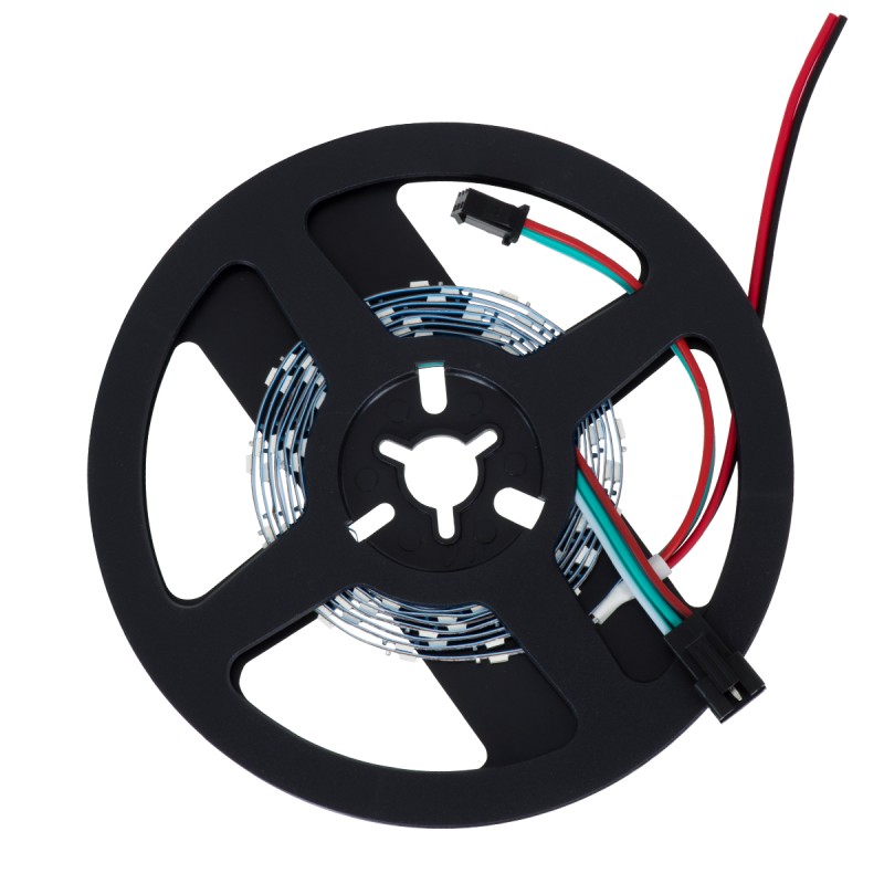 GloboStar® 90605 Digital Pixel Addressable Strip Ultra Slim 3 PIN - Nano Ψηφιακή Ταινία LED SMD 3535 14W/m 60LED/m 60PIXEL/m SPI/TTL Protocol IC WS2812/SK6812 1152lm/m 120° DC 5V IP20 RGB - Λευκό Σώμα - Μ2000 x Π4 x Υ1mm - Συσκευασία 2 Μέτρων - 5 Χρόνια Ε