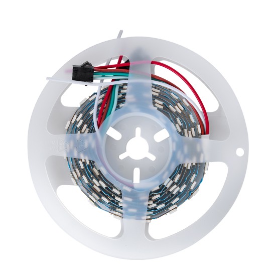 GloboStar® 90606 Digital Pixel Addressable Strip Ultra Slim 3 PIN - Nano Zig Zag S Ψηφιακή Ταινία LED SMD 5050 14W/m 60LED/m 20PIXEL/m SPI/TTL Protocol IC WS2812/SK6812 1152lm/m 120° DC 5V IP20 RGB - Λευκό Σώμα - Μ2000 x Π6 x Υ2mm - Συσκευασία 2 Μέτρων -