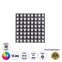 GLOBOSTAR® DIGIPLATE 90607 Ψηφιακή Pixel Addressable Πλακέτα LED 15.3W 918lm 120° DC 5V IP20 64 x SMD5050 Chip 64 x Pixel Πολύχρωμο RGB Dimmable SPI/TTL Protocol IC WS2812/SK6812 - Sanan SMD Chip - Μ8 x Π8 x Υ0.2cm - 5 Χρόνια Εγγύηση