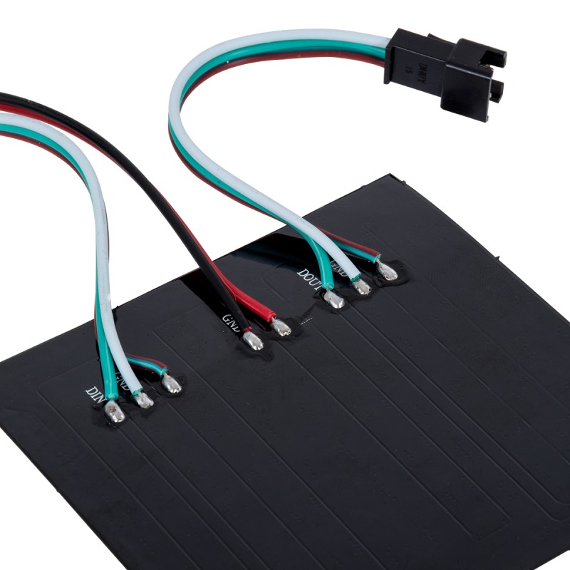 GloboStar® 90607 Digital Pixel Addressable Plate - Ψηφιακή Πλακέτα LED SMD 5050 15.3W/m 64LED/unit 64PIXEL/unit SPI/TTL Protocol IC WS2812/SK6812 1224lm/unit 120° DC 5V IP20 RGB - Μαύρο Σώμα - Μ80 x Π80 x Υ2mm - 5 Χρόνια Εγγύηση