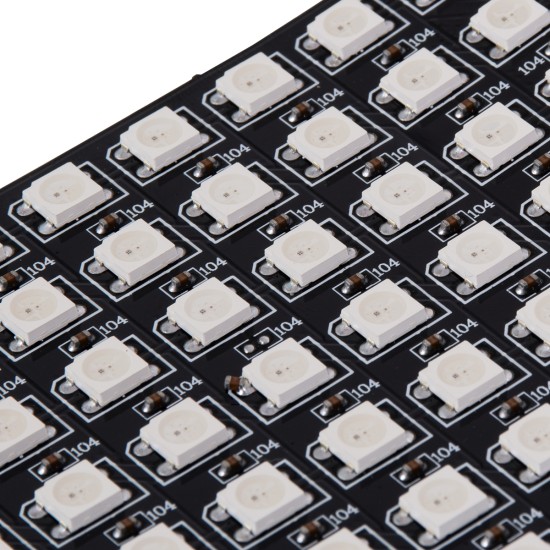 GloboStar® 90608 Digital Pixel Addressable Plate - Ψηφιακή Πλακέτα LED SMD 5050 61W/m 256LED/unit 256PIXEL/unit SPI/TTL Protocol IC WS2812/SK6812 4880lm/unit 120° DC 5V IP20 RGB - Μαύρο Σώμα - Μ160 x Π160 x Υ2mm - 5 Χρόνια Εγγύηση