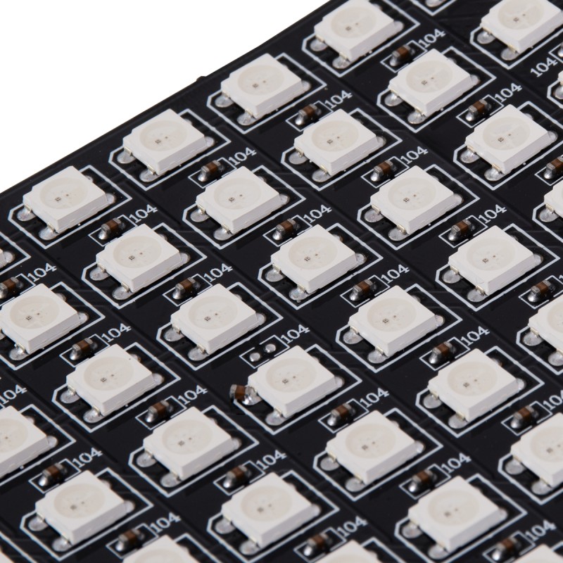 GloboStar® 90609 Digital Pixel Addressable Plate - Ψηφιακή Πλακέτα LED SMD 5050 61W/m 256LED/unit 256PIXEL/unit SPI/TTL Protocol IC WS2812/SK6812 4880lm/unit 120° DC 5V IP20 RGB - Μαύρο Σώμα - Μ320 x Π80 x Υ2mm - 5 Χρόνια Εγγύηση