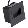 GLOBOSTAR® STEP-MINA 90625 Χωνευτό Αρχιτεκτονικό Φωτιστικό Διαδρόμου/Σκαλοπατιού LED 3W 330lm 30° DC 24V Αδιάβροχο IP65 Θερμό Λευκό 2700K Dimmable - Μαύρο - Μ8.3 x Π8.3 x Υ5cm / Q6.6cm - 3 Χρόνια Εγγύηση