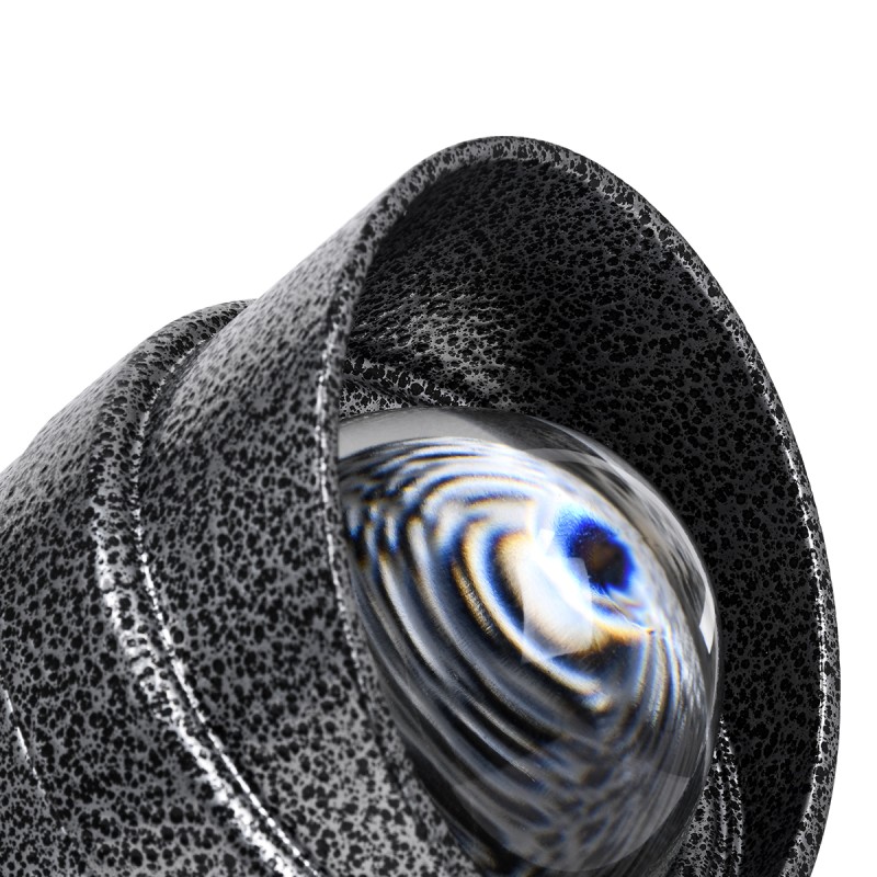 GloboStar® SPOT-XENIA 90634 Σποτ Φωτισμου Wall Washer LED 16W 1280lm 3° dc 24V Αδιάβροχο IP65 Φ9 x Υ12cm Μπλε - Σφυρήλατο Γκρι - 3 Years Warranty