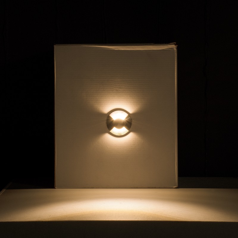 GloboStar® UNDERGROUND-RENA 90662 Χωνευτό Φωτιστικό Σποτ Δαπέδου Two Sided LED 1W 110lm 30° DC 24V Αδιάβροχο IP68 Φ5 x Υ9cm Θερμό Λευκό 3000K - Ανοξείδωτο Ατσάλι - 3 Χρόνια Εγγύηση