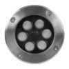 GloboStar® UNDERGROUND-TINA 90666 Χωνευτό Φωτιστικό Σποτ Δαπέδου LED 9W 945lm 30° DC 24V Αδιάβροχο IP65 Φ12 x Υ9cm Πολύχρωμο RGBW DMX512 - Ανοξείδωτο Ατσάλι - 3 Years Warranty