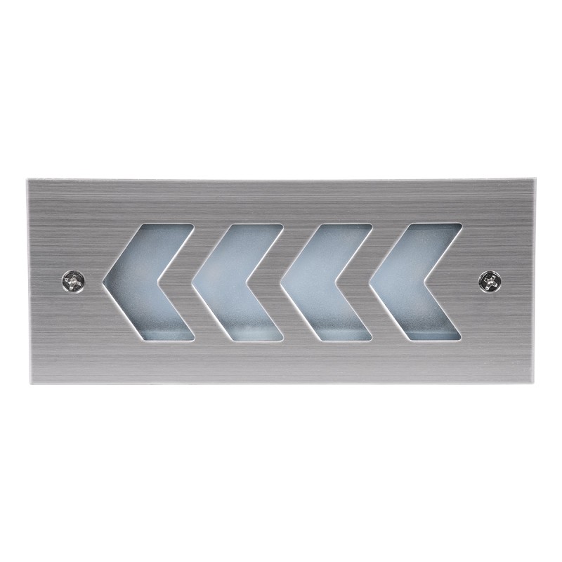 GloboStar® WALLLIGHT-ARINA 90671 Χωνευτό Φωτιστικό Τοίχου LED 6W 690lm 120° DC 24V Αδιάβροχο IP67 Μ17 x Π7 x Υ5.5cm Φυσικό Λευκό 4500K - Ανοξείδωτο Ατσάλι - 3 Years Warranty