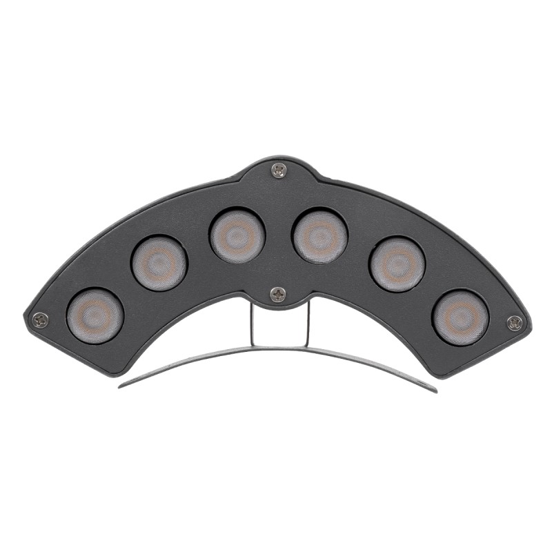 GLOBOSTAR® TREELIGHT-GINA 90679 Κυρτή Μπάρα Φωτισμού Wall Washer για Φυτά - Δέντρα LED 6W 660lm 30° DC 24V Αδιάβροχο IP65 Θερμό Λευκό 2700K Dimmable - Γκρι Ανθρακί - Μ18 x Π3.5 x Υ7cm - 3 Χρόνια Εγγύηση