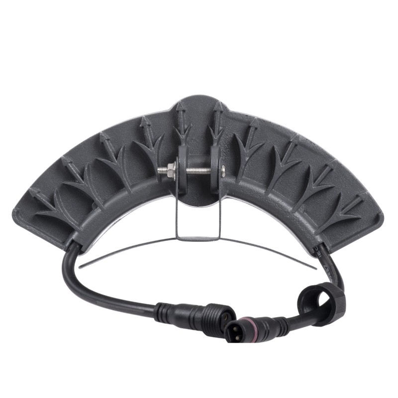 GLOBOSTAR® TREELIGHT-GINA 90679 Κυρτή Μπάρα Φωτισμού Wall Washer για Φυτά - Δέντρα LED 6W 660lm 30° DC 24V Αδιάβροχο IP65 Θερμό Λευκό 2700K Dimmable - Γκρι Ανθρακί - Μ18 x Π3.5 x Υ7cm - 3 Χρόνια Εγγύηση