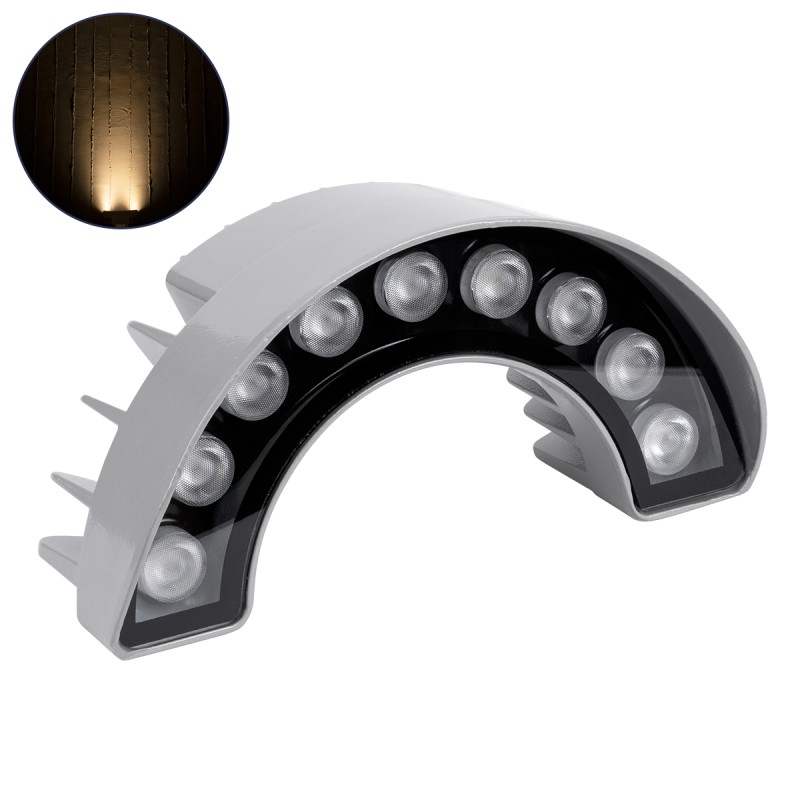 GLOBOSTAR® TREELIGHT-WINA 90680 Κυρτή Μπάρα Φωτισμού Wall Washer για Φυτά - Δέντρα LED 9W 990lm 30° DC 24V Αδιάβροχο IP65 Θερμό Λευκό 2700K Dimmable - Γκρι Ανθρακί - Μ20.5 x Π5.5 x Υ11cm - 3 Χρόνια Εγγύηση