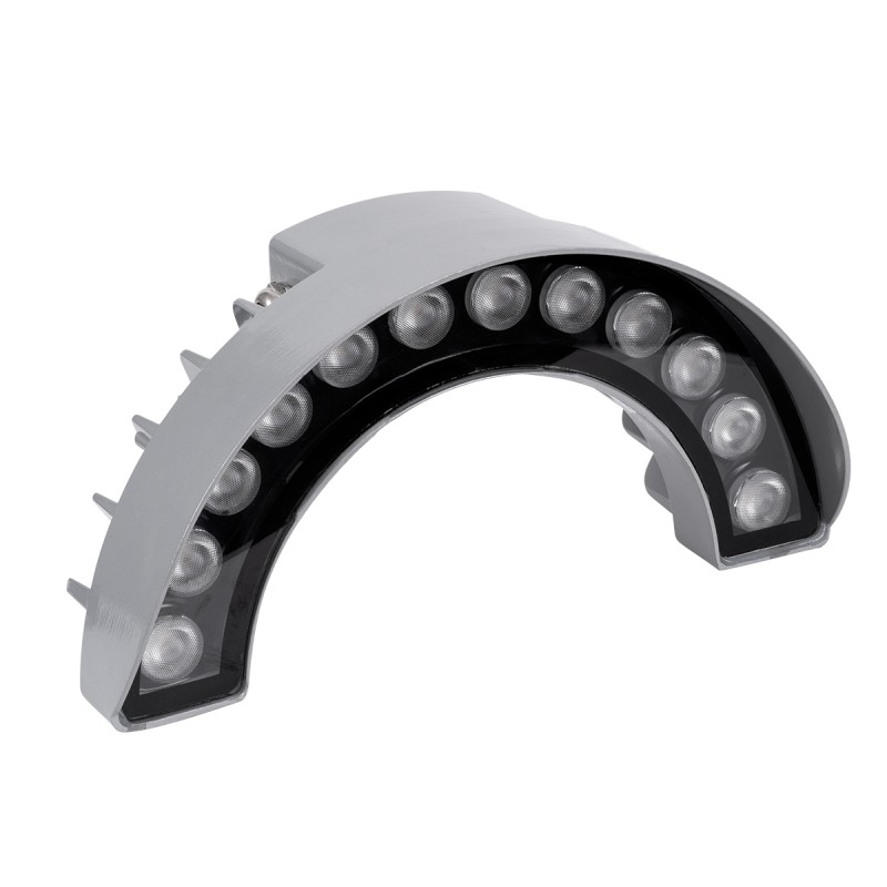 GLOBOSTAR® TREELIGHT-WINA 90681 Κυρτή Μπάρα Φωτισμού Wall Washer για Φυτά - Δέντρα LED 12W 1320lm 30° DC 24V Αδιάβροχο IP65 Θερμό Λευκό 2700K Dimmable - Γκρι Ανθρακί - Μ23.5 x Π7.5 x Υ12cm - 3 Χρόνια Εγγύηση