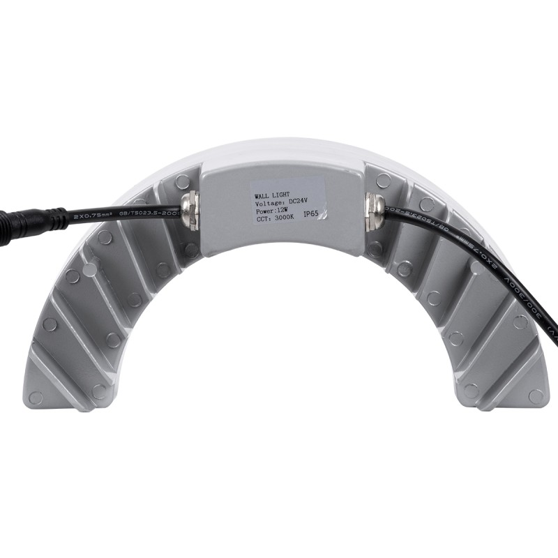 GLOBOSTAR® TREELIGHT-WINA 90681 Κυρτή Μπάρα Φωτισμού Wall Washer για Φυτά - Δέντρα LED 12W 1320lm 30° DC 24V Αδιάβροχο IP65 Θερμό Λευκό 2700K Dimmable - Γκρι Ανθρακί - Μ23.5 x Π7.5 x Υ12cm - 3 Χρόνια Εγγύηση