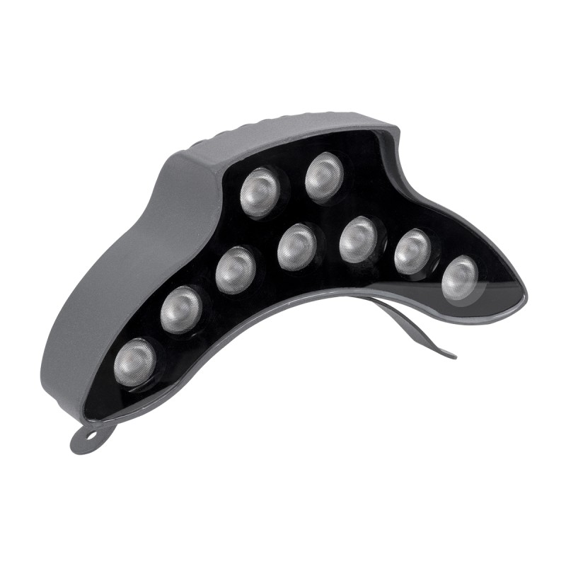 GLOBOSTAR® TREELIGHT-PINA 90682 Κυρτή Μπάρα Φωτισμού Wall Washer για Φυτά - Δέντρα LED 9W 990lm 30° DC 24V Αδιάβροχο IP65 Θερμό Λευκό 2700K Dimmable - Γκρι Ανθρακί - Μ20.5 x Π5.5 x Υ12cm - 3 Χρόνια Εγγύηση