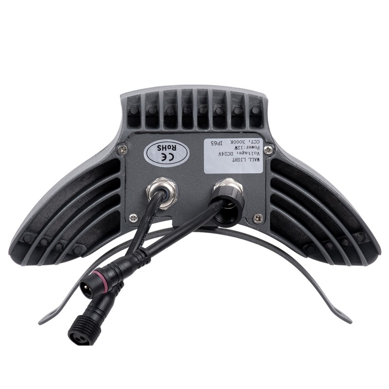 GLOBOSTAR® TREELIGHT-PINA 90683 Κυρτή Μπάρα Φωτισμού Wall Washer για Φυτά - Δέντρα LED 12W 1320lm 30° DC 24V Αδιάβροχο IP65 Θερμό Λευκό 2700K Dimmable - Γκρι Ανθρακί - Μ20.5 x Π5.5 x Υ12cm - 3 Χρόνια Εγγύηση