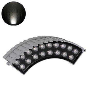 GLOBOSTAR® TREEJINA 90691 Κυρτή Μπάρα Φωτισμού Wall Washer για Φυτά - Δέντρα LED 18W 1710lm 10° DC 24V Αδιάβροχο IP67 Φυσικό Λευκό 4500K Dimmable - Bridgelux SMD Chip - Γκρι Ανθρακί - Μ29 x Π11 x Υ10.5cm - 3 Χρόνια Εγγύηση