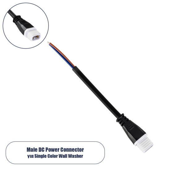 GloboStar® 90703 Ταχυσύνδεσμος Τροφοδοσίας για Wall Washer IP65 - 2 Καλώδια +/- σε Power Connector 2 PIN Male για Μονόχρωμα Wall Washer GloboStar® 90703 Ταχυσύνδεσμος Τροφοδοσίας για Wall Washer IP65 - 2 Καλώδια +/- σε Power Connector 2 PIN Male για Μονόχρωμα Wall Washer