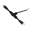 GloboStar® 90711 Ταχυσύνδεσμος Τροφοδοσίας T για Wall Washer Tuber - 2 Καλώδια +/- σε Power Connector 5 PIN Male & Power Connector 5 PIN Female για Πολύχρωμα RGB+RGBW Tuber